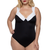 InstantFigure Curvy Contrast Trim One Piece Swimsuit