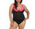 InstantFigure Curvy Contrast Trim One Piece Swimsuit