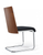 Set of Two Black And Silver Upholstered Faux Leather Dining Parsons Chairs