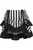 White/Black Striped Ruched Bustle Skirt