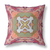 20 Magenta Green Geo Tribal Suede Throw Pillow