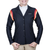 Equine Couture Women's EquiVent Gradient Show Coat- Black w/ Blue Stripes- X-Small