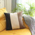 18" Black Ivory And Brown Fabric Throw Pillow