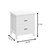 22" Solid Wood Two Drawer Nightstand