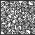 24" X 36" Black Rubber Botanical Leaves Outdoor Door Mat
