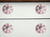 Set of Twelve Pink White And Burgundy Floral Ceramic Drawer Pull Knobs