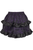 Purple/Black Brocade Ruched Bustle Skirt