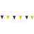Pennant Banner Flags, 60 ft., Yellow/Bla