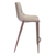 Set of Two 26" Gray and Brown Steel Low Back Counter Height Bar Chairs