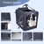 JESPET Soft Pet Crates Kennel, 3 Door Soft Sided Folding Travel Pet Carrier with Straps and Fleece Mat for Dogs, Cats, Rabbits, Indoor/Outdoor Use with Grey, Blue & Beige, Black