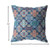 16” Turquoise Red Trellis Suede Zippered Throw Pillow