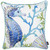 Homeroots Home Decor Blue And White Seahorse Marine Throw Pillow