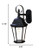 XL Matte Black Swing Arm Hanging Lantern Wall Light