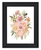 Peachy Petals Black Framed Print Wall Art