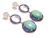 Reconstructed Turquoise Dangle Earrings, 925 Sterling Silver