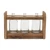 Bottle Vases in Wood Stand