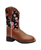 TuffRider Youth Pinnacles Square Toe Western Boot- Brown Floral- 7Y