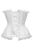 Top Drawer White Satin Steel Boned Burlesque Corset
