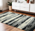 4' X 6' Dark Gray Black And Ivory Wool Abstract Hand Tufted Area Rug