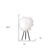 21" Black and White Faux Feather Tripod Table Lamp