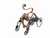 On the Vine Embellished Metal Carriage Wine Holder
