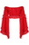 Red Smocked Flare Sleeve Peasant Top