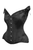 Top Drawer Black Satin Steel Boned Corset with Straps