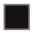 18" Black Square Glass Outdoor Side Table