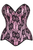Top Drawer Pink Satin w/Black Lace Overlay Steel Boned Overbust Corset