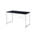 47" Black and Silver Writing Desk