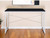 47" Black and Silver Writing Desk