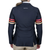 Equine Couture Women's EquiVent Gradient Show Coat w/ Arm Stripes- Black/Blue- X-Small
