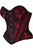 Top Drawer Red w/Black Lace Steel Boned Underwire Bustier Corset