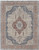 2' X 3' Gray Red And Blue Floral Power Loom Stain Resistant Area Rug