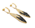925 Sterling Silver Natural Stone Dangle Earrings, Yellow Gold