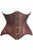 Top Drawer Double Steel Boned Brown Brocade Curvy Underbust Corset