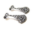 Baguette Diamond Simulated, Dangle Earrings 925 Sterling Silver
