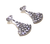 Baguette Diamond Simulated, Dangle Earrings 925 Sterling Silver