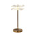 18" Gold Bedside Lamp With Novelty Shade