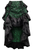 Green/Black Brocade Adjustable High Low Bustle Skirt