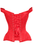 Top Drawer Red Satin Steel Boned Corset w/Straps