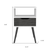 25" Gray And White Wood One Drawer Nightstand