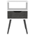 25" Gray And White Wood One Drawer Nightstand