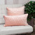 Homeroots Home Decor Tufted Diamonds Rose Gold Velvet Lumbar Accent Pillow, 12 x 24 x 4 Inches
