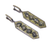 Prongs-Set Linear Four Stone Drop Earrings in Sterling Silver