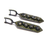 Prongs-Set Linear Four Stone Drop Earrings in Sterling Silver