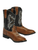 TuffRider Youth Olympic Square Toe Western Boot- Tan w/ Black- 7Y