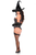 Lavish 3 PC Clear Black Witch Corset Costume