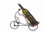 Asian Style Rickshaw Cyclist Wine Holder