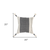 20" White and Black Striped Cotton Throw Pillow with Tassels and Texture